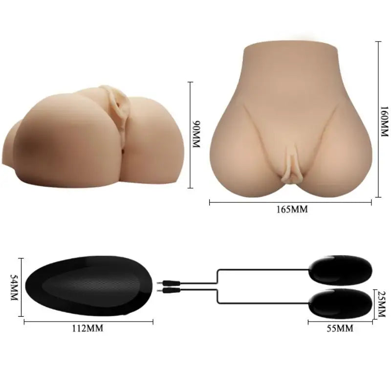 Crazy bull - vagina y ano realísticos con vibración