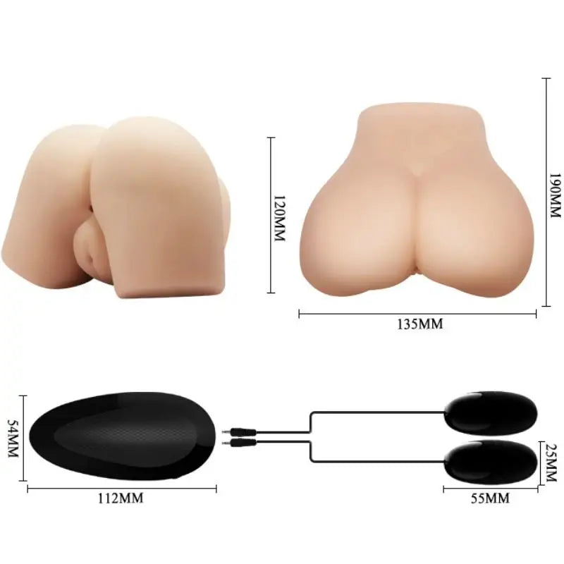 Crazy bull - vagina y ano realísticos con vibración