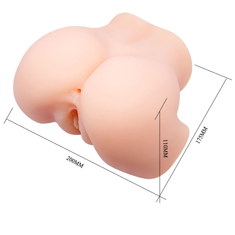Crazy bull - vagina y ano realísticos doble vibración