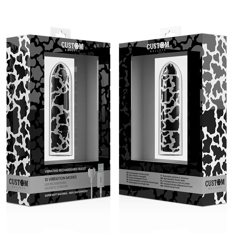 Custom bullets - bala recargable cow 10 intensidades