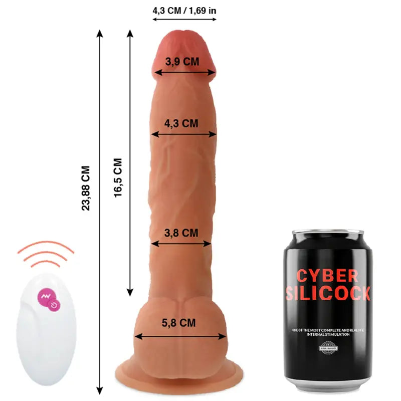Cyber silicock - realístico control remoto mr john 23.88 cm