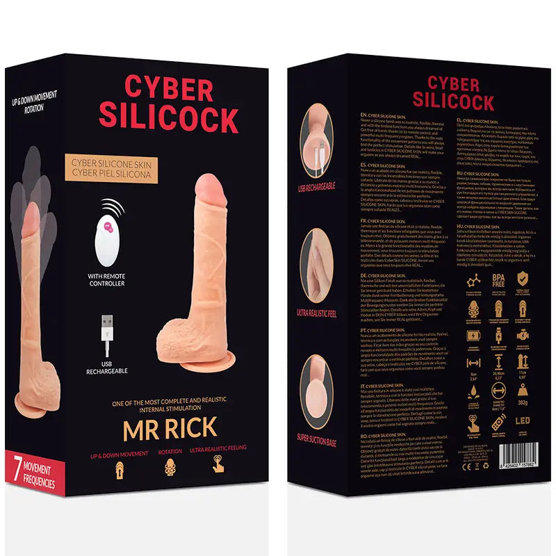 Cyber silicock - realístico control remoto mr rick 20.9 cm