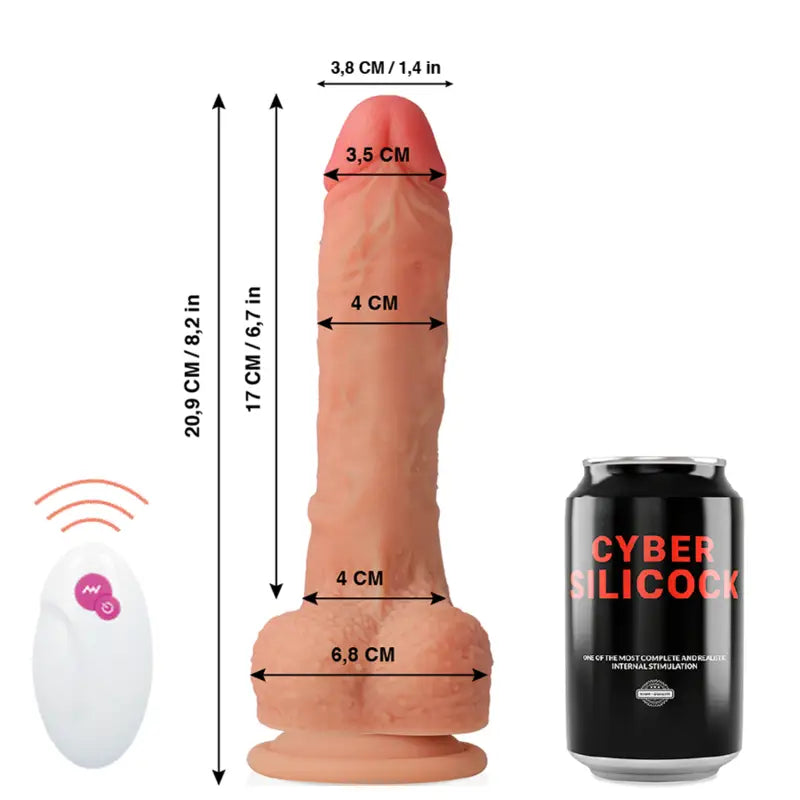 Cyber silicock - realístico control remoto mr rick 20.9 cm