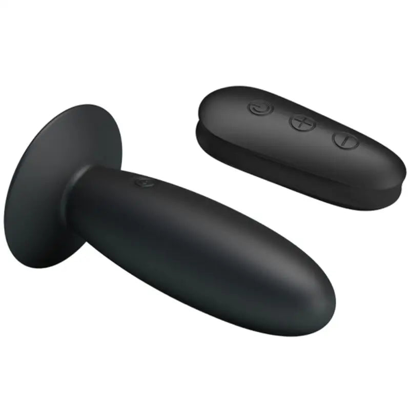 Mr play - plug anal con vibración negro control remoto