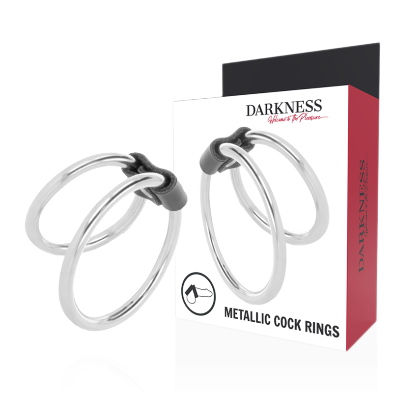 Darkness - anilla metal doble para el pene