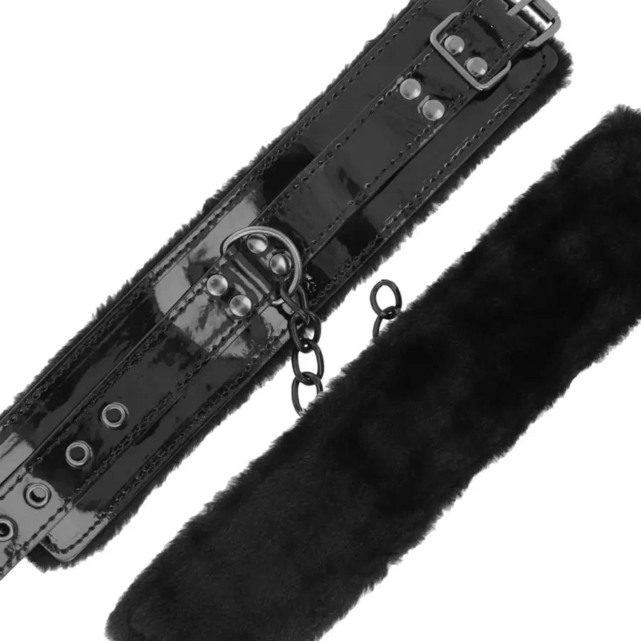 Darkness - esposas cuero ajustables tobillos negro