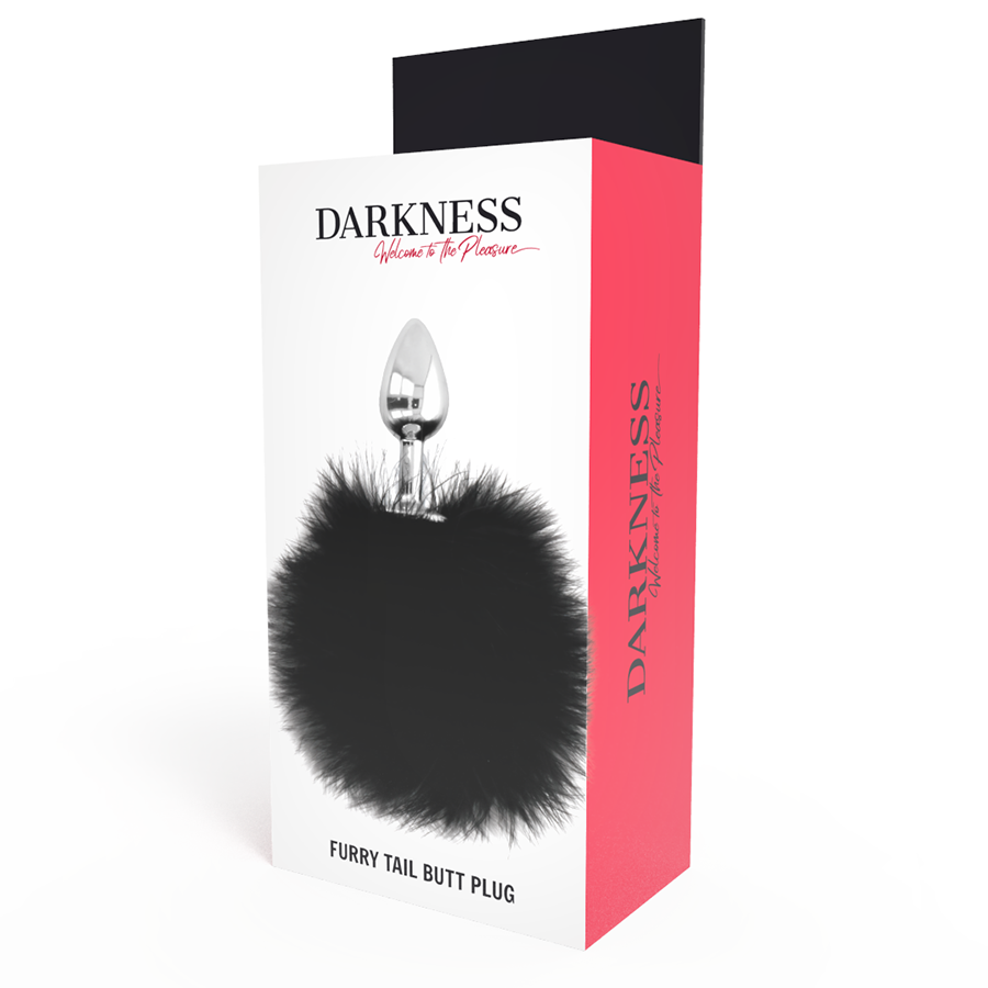 Darkness - extra buttplug anal con cola negro 7 cm
