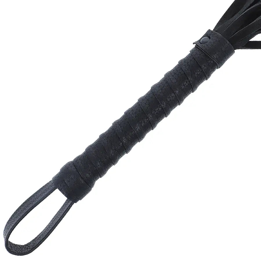 Darkness - látigo bondage negro con mango de piel