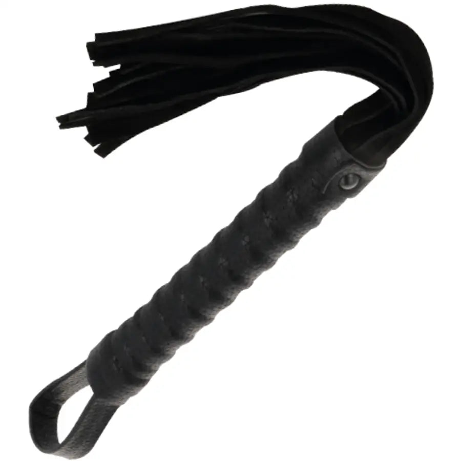 Darkness - látigo bondage negro con mango de piel