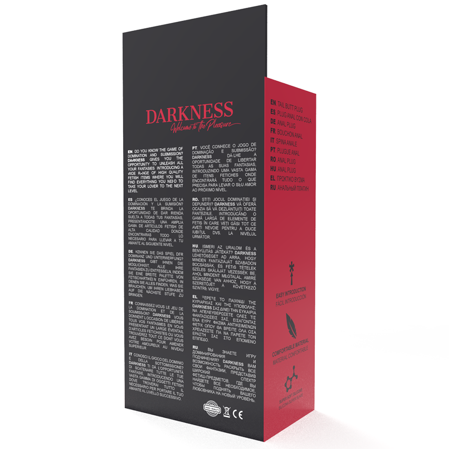 Darkness - plug anal 28 cm silicona negro