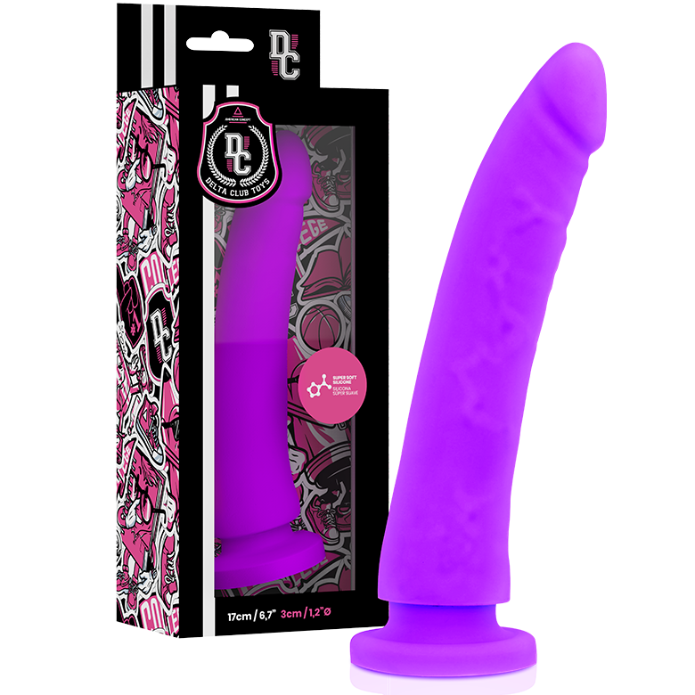 Delta club - dildo realista lila silicona medica 17 cm -o-