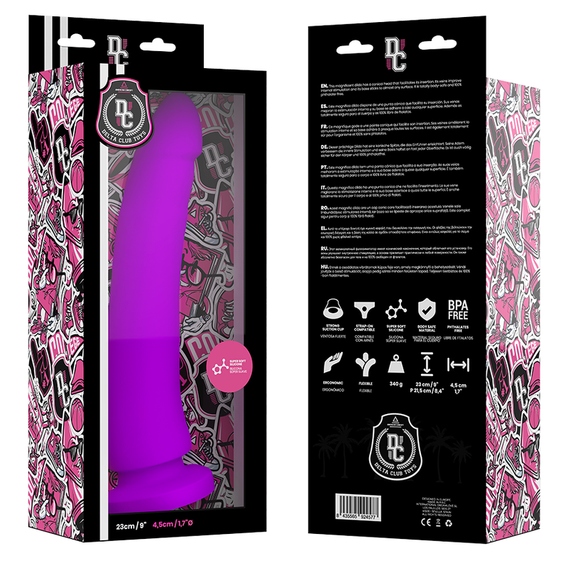 Delta club - dildo realista lila silicona medica 23 cm -o-
