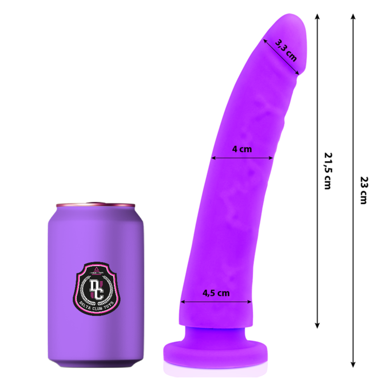Delta club - dildo realista lila silicona medica 23 cm -o-