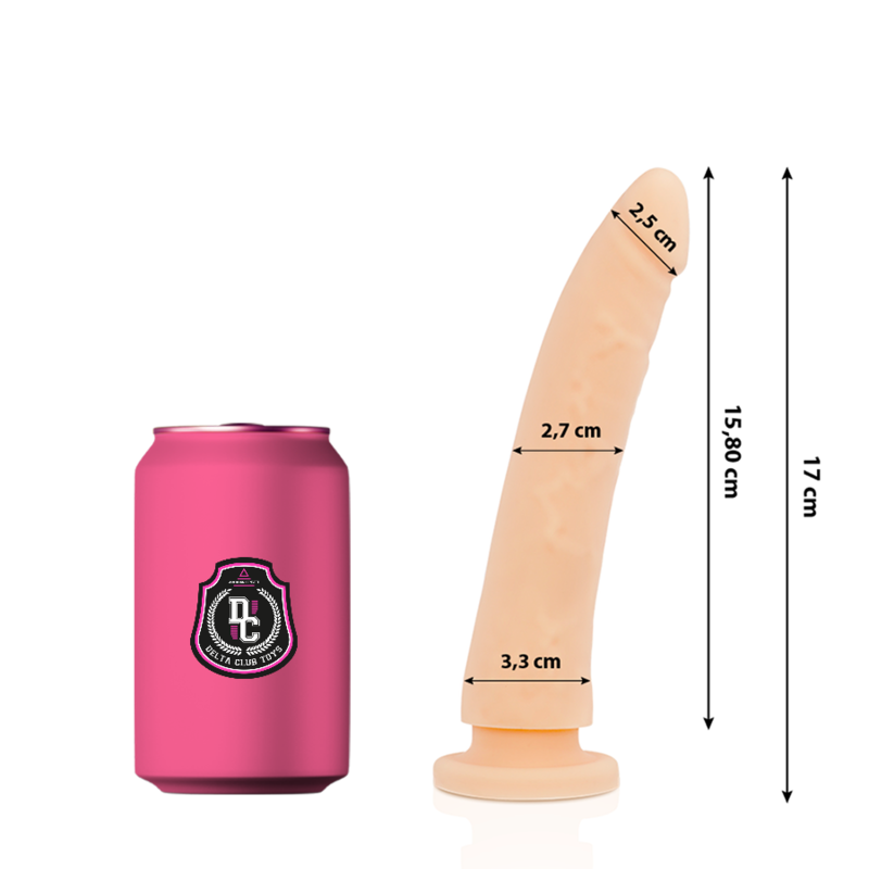 Delta club - dildo realista natural silicona medica 17 cm