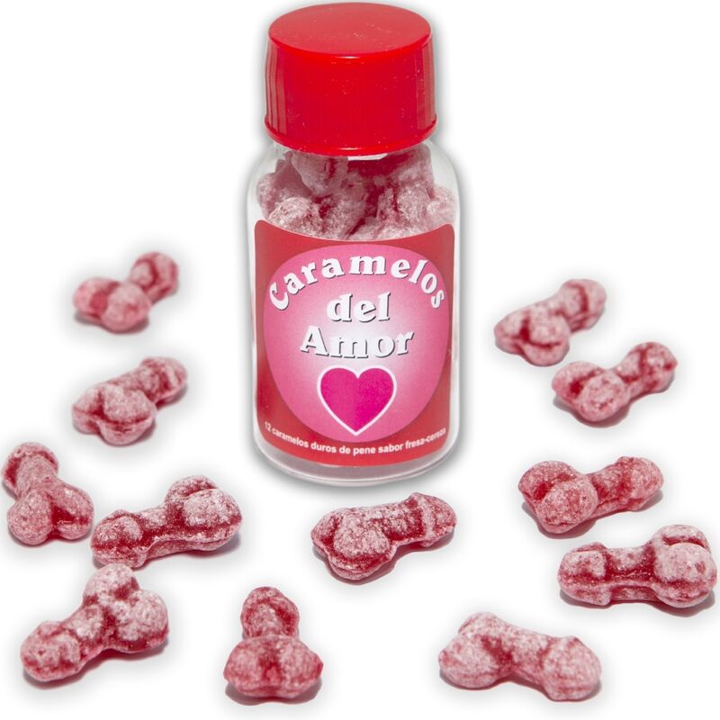 Diablo picante - 12 caramelos del amor forma pene