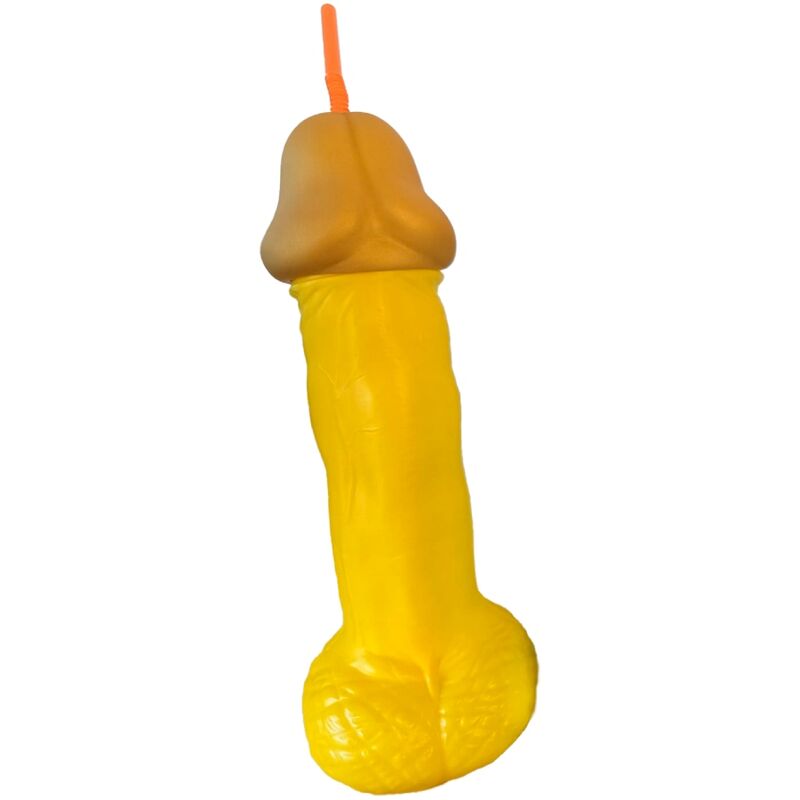 Diablo picante - vaso pene plstico amarillo