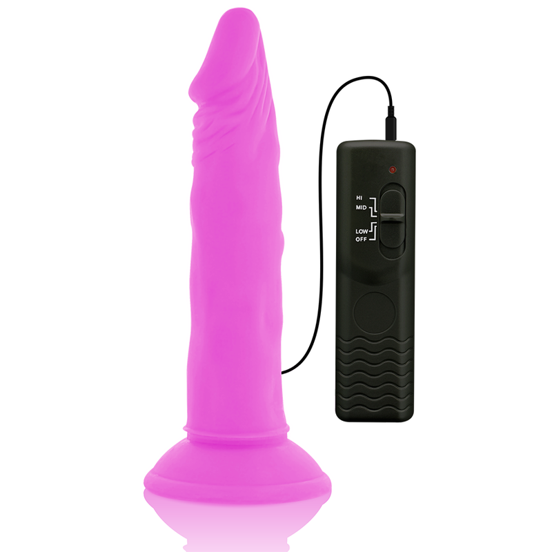 Diversia - dildo realístico flexible con vibración lila 23
