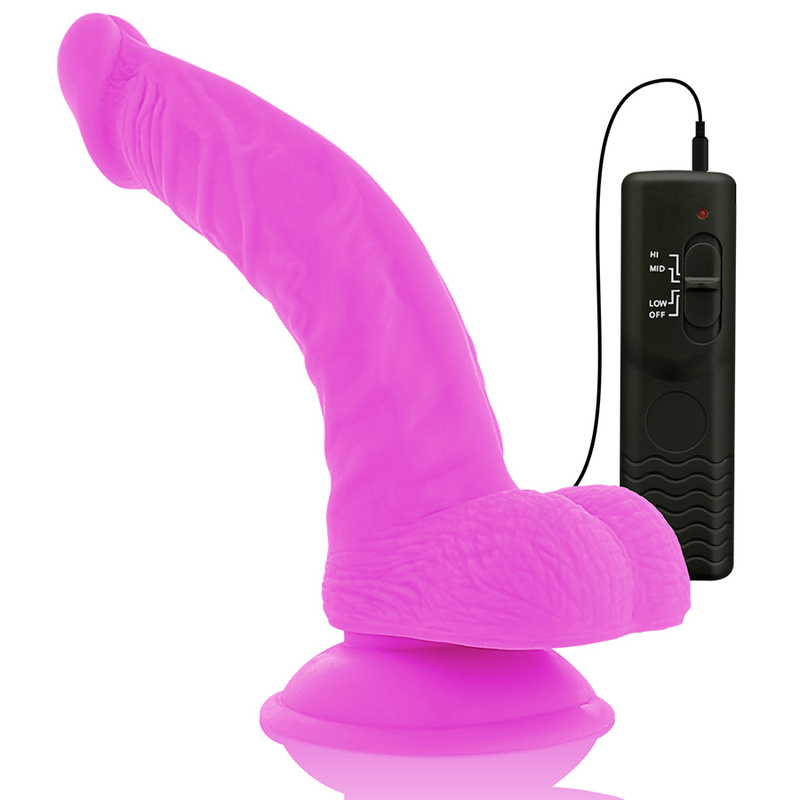 Diversia - dildo realístico flexible con vibración lila