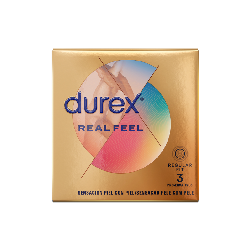Durex - real feel preservativos 3 unidades