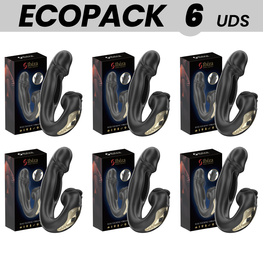Ecopacks 6 uds - ibiza rose vibrador efecto oscilante