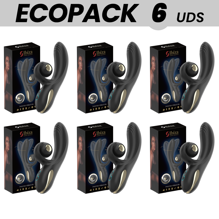 Ecopacks 6 uds - ibiza vibrador twister con estimulador