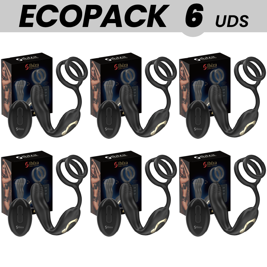 Ecopacks 6 uds - ibiza wiggle plug anal rotador control