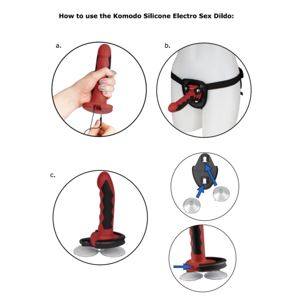 Electrastim - fusion komodo dildo silicona