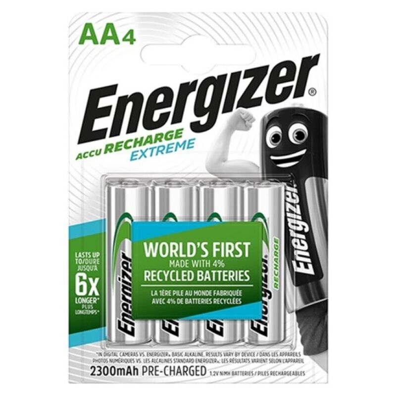 Energizer - extreme pila recargable hr6 aa 2300mah blister*4