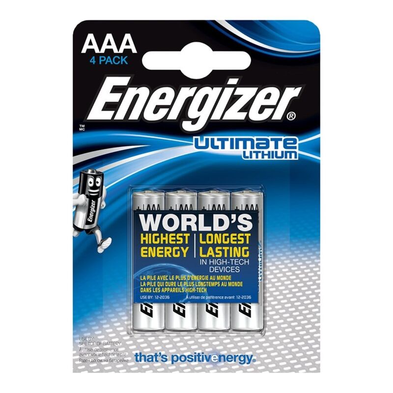 Energizer - ultimate lithium pila litio aaa l92 lr03 1,5v