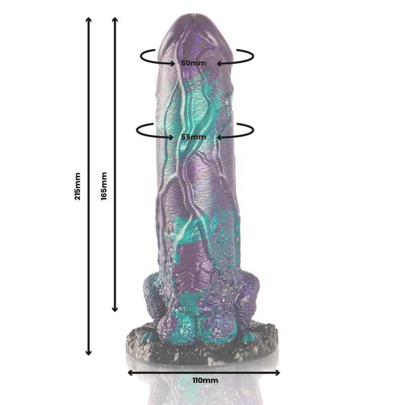 Epic - basilisk dildo doble placer escamoso tamaño grande