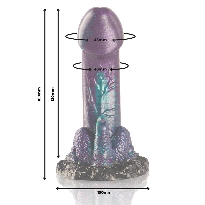 Epic - basilisk dildo doble placer escamoso tamaño pequeño