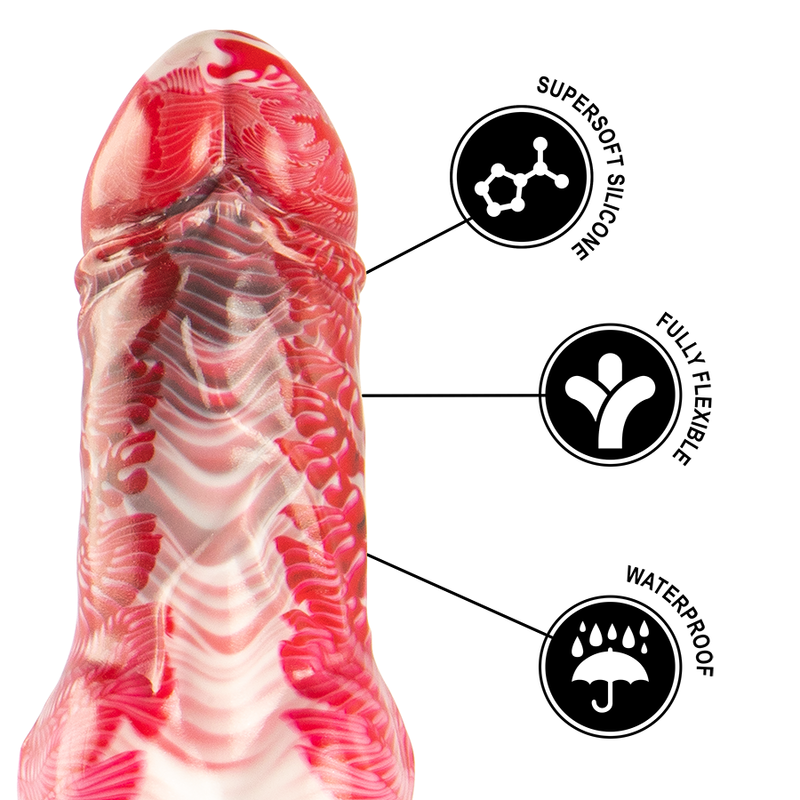 Epic - helios dildo con testículos calor y éxtasis