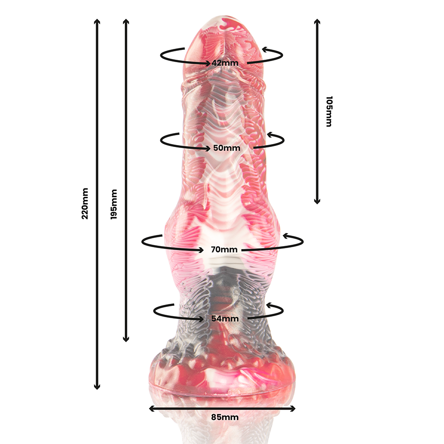 Epic - helios dildo con testículos calor y éxtasis