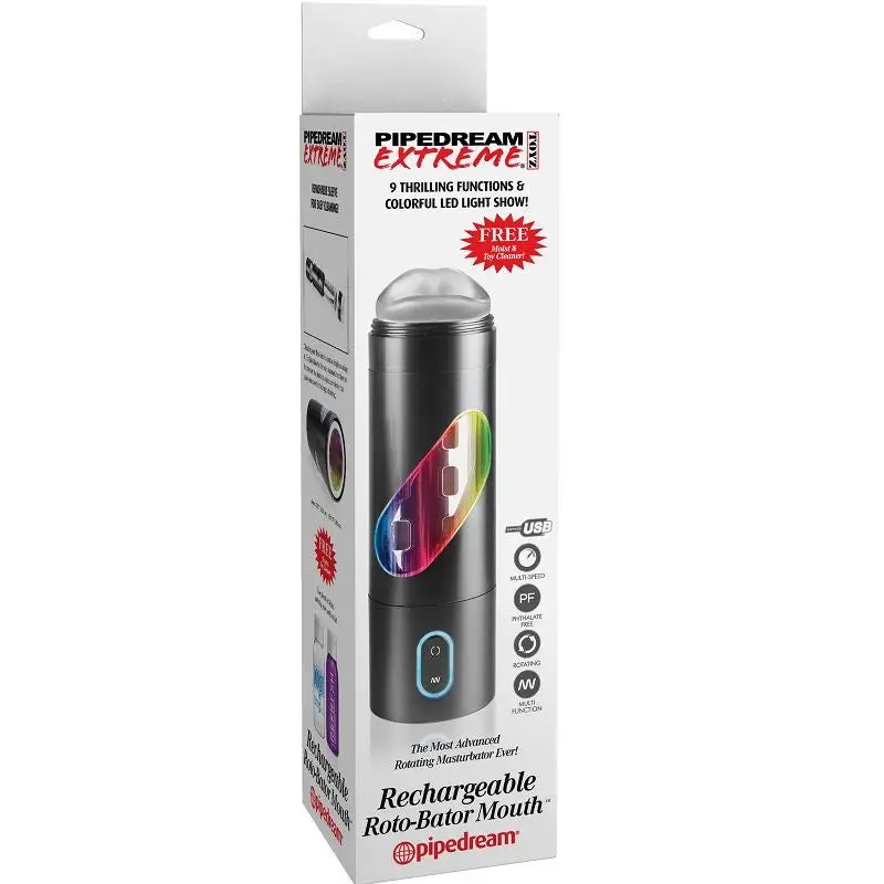 Extreme toyz - roto bator usb masturbador masculino boca