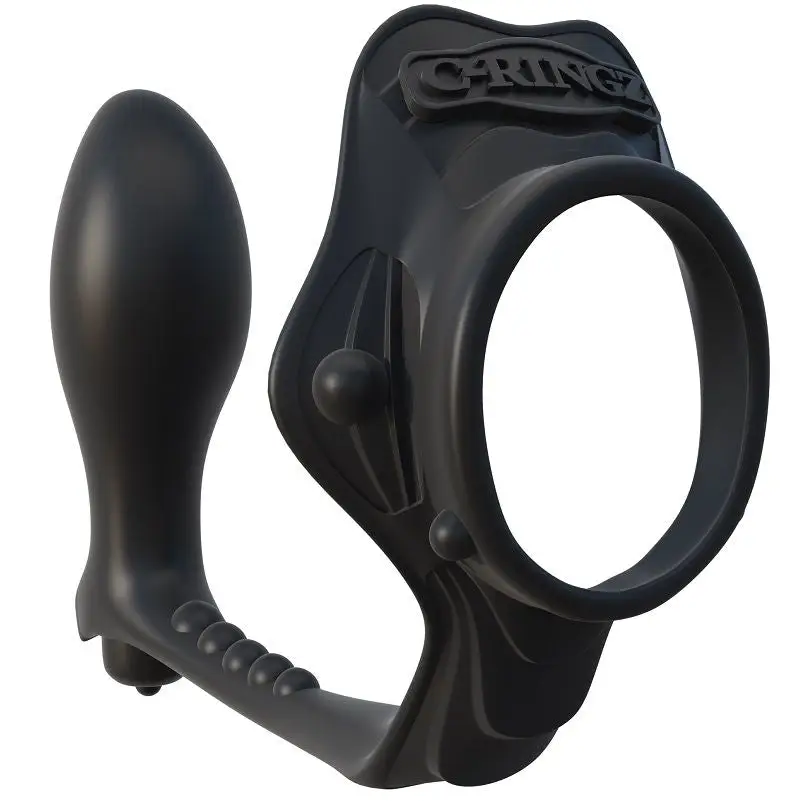Fantasy c-ringz - rock hard anillo potenciador con plug anal