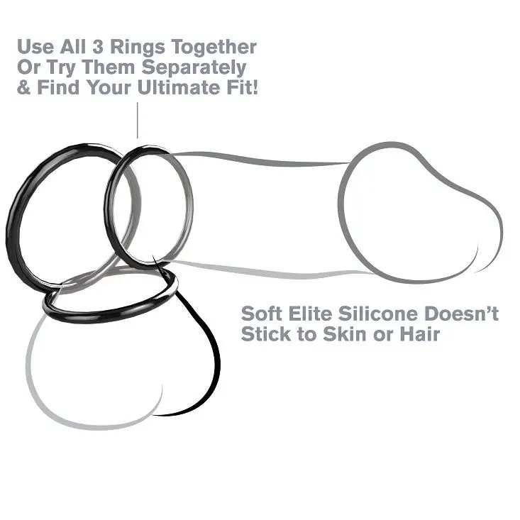 Fantasy c-ringz - set anillas silicona stamina