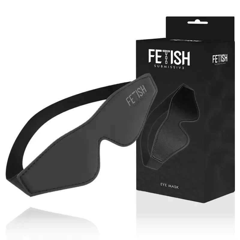Fetish submissive - antifaz cuero vegano con forro