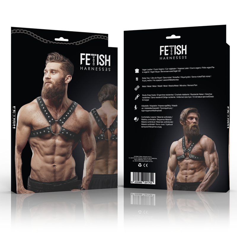 Fetish submissive attitude - arnés ecopiel pecho cruzado