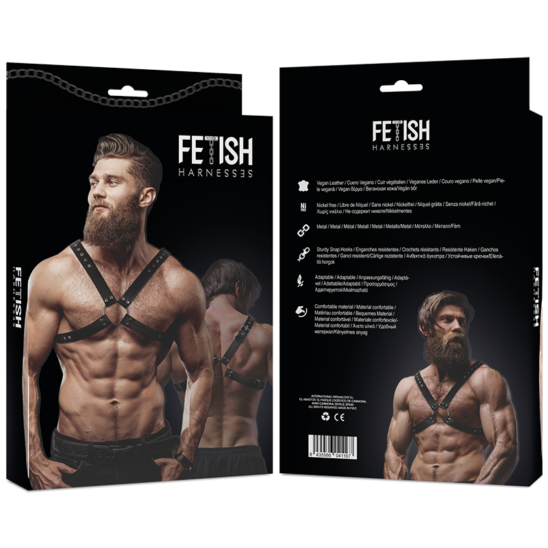 Fetish submissive attitude - arnés ecopiel pecho cruzado