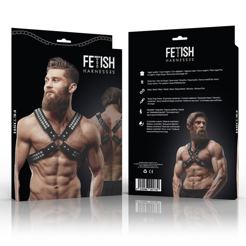 Fetish submissive attitude - arnés ecopiel pecho cruzado