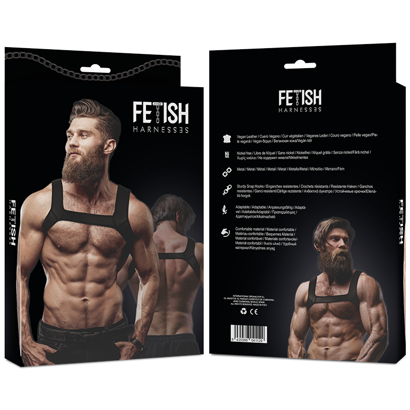 Fetish submissive attitude - arnés neopreno pecho hombre