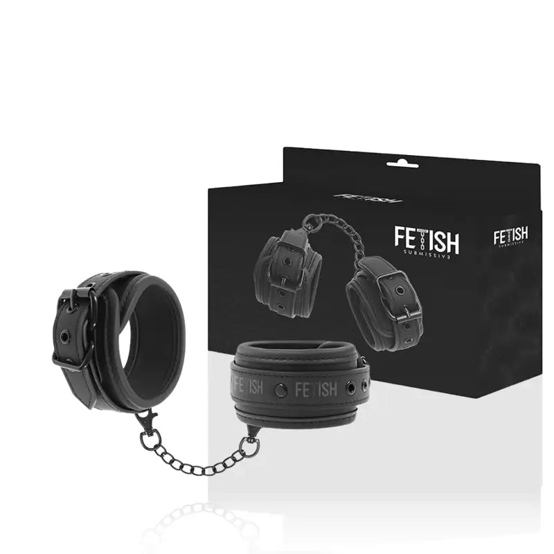 Fetish submissive - esposas cuero vegano con forro