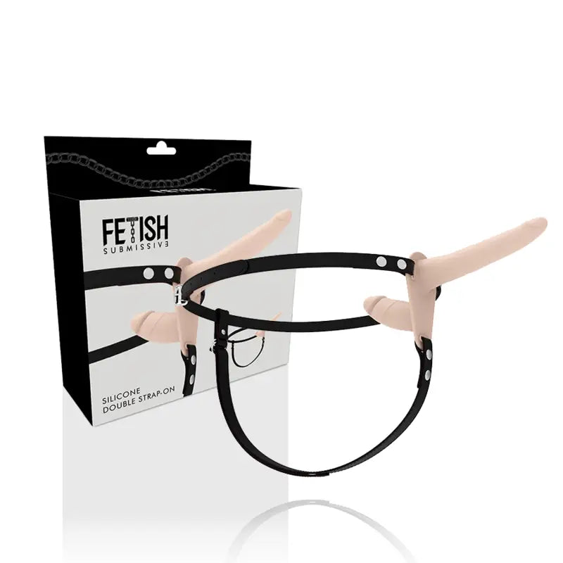 Fetish submissive harness - doble penetración flesh