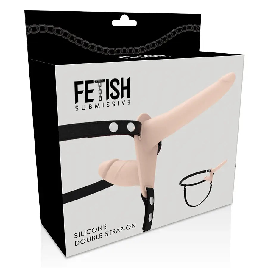 Fetish submissive harness - doble penetración flesh