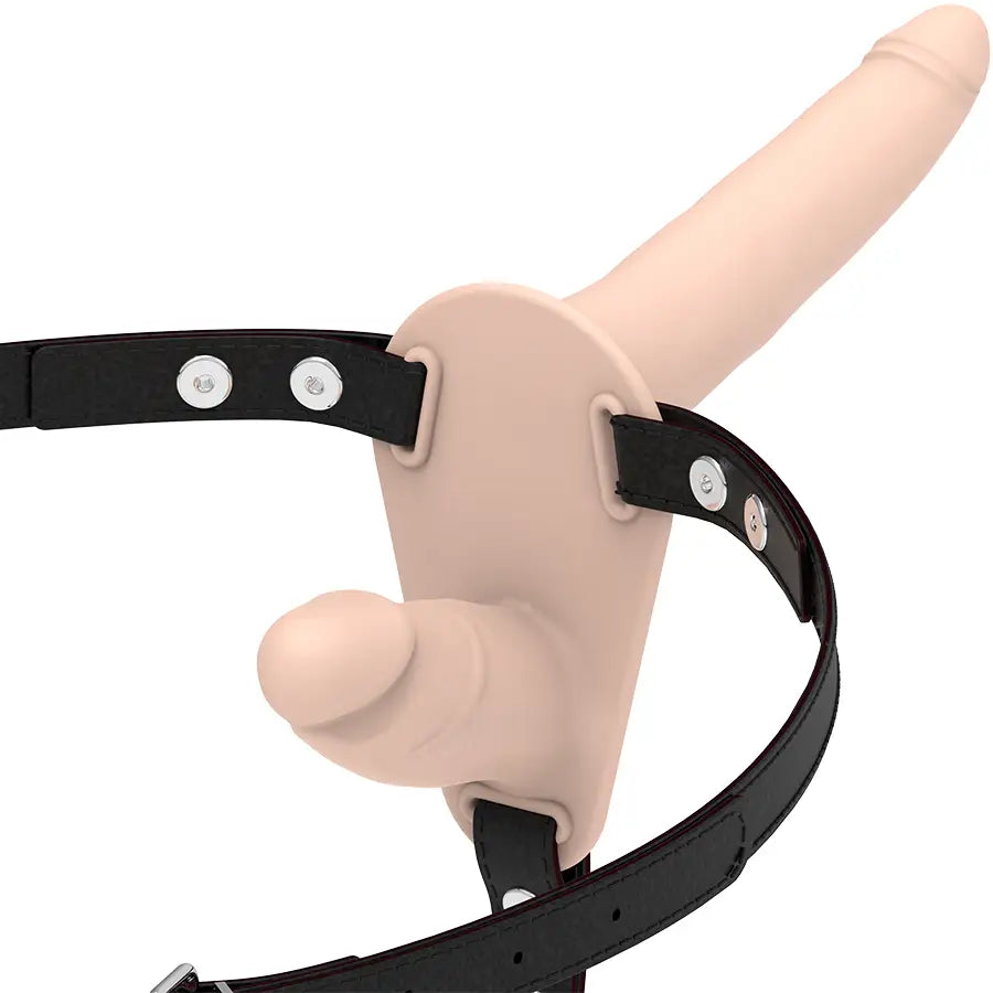Fetish submissive harness - doble penetración flesh