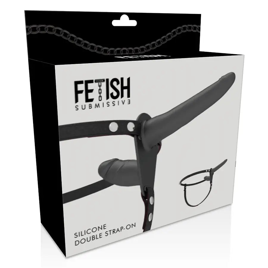 Fetish submissive harness - doble penetración negro