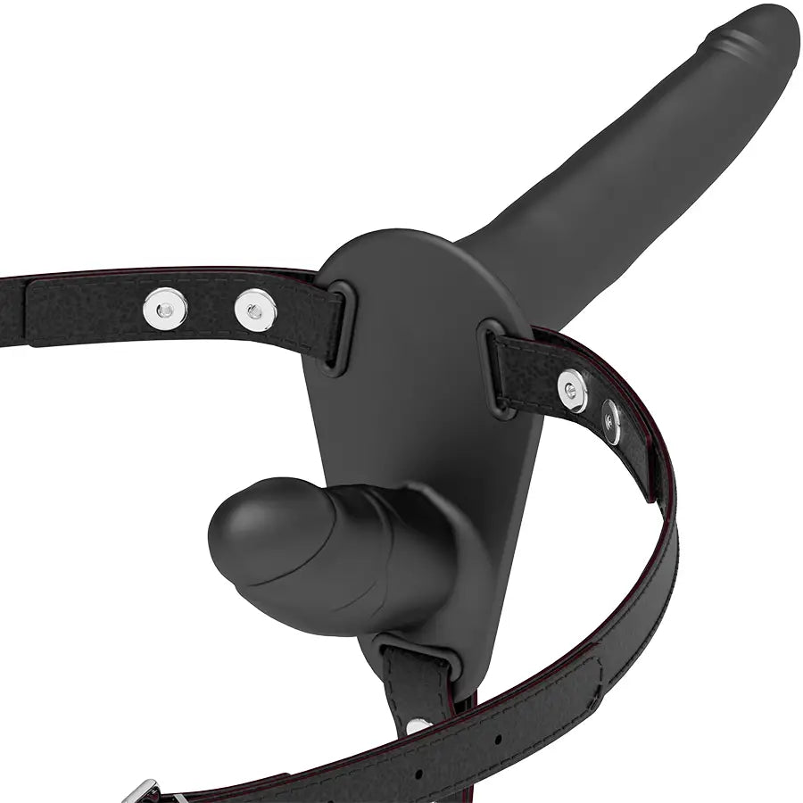 Fetish submissive harness - doble penetración negro