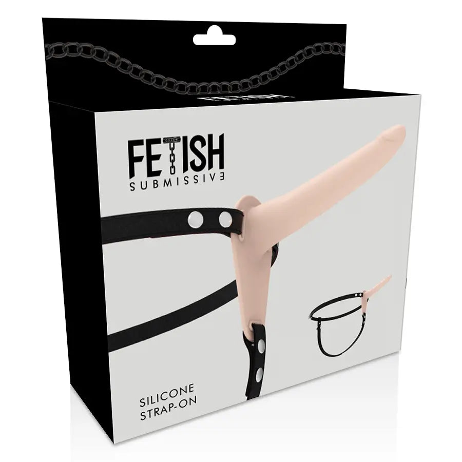 Fetish submissive harness - silicona flesh 15 cm