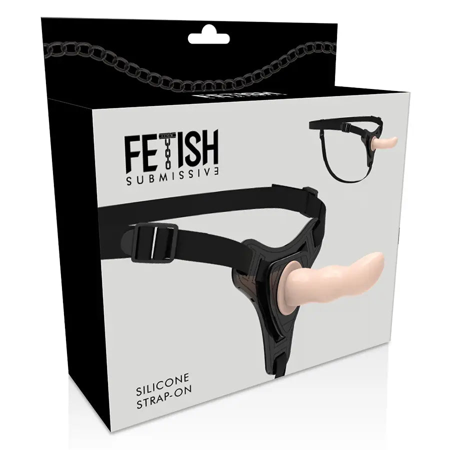 Fetish submissive harness - silicona flesh g-spot 12.5 cm