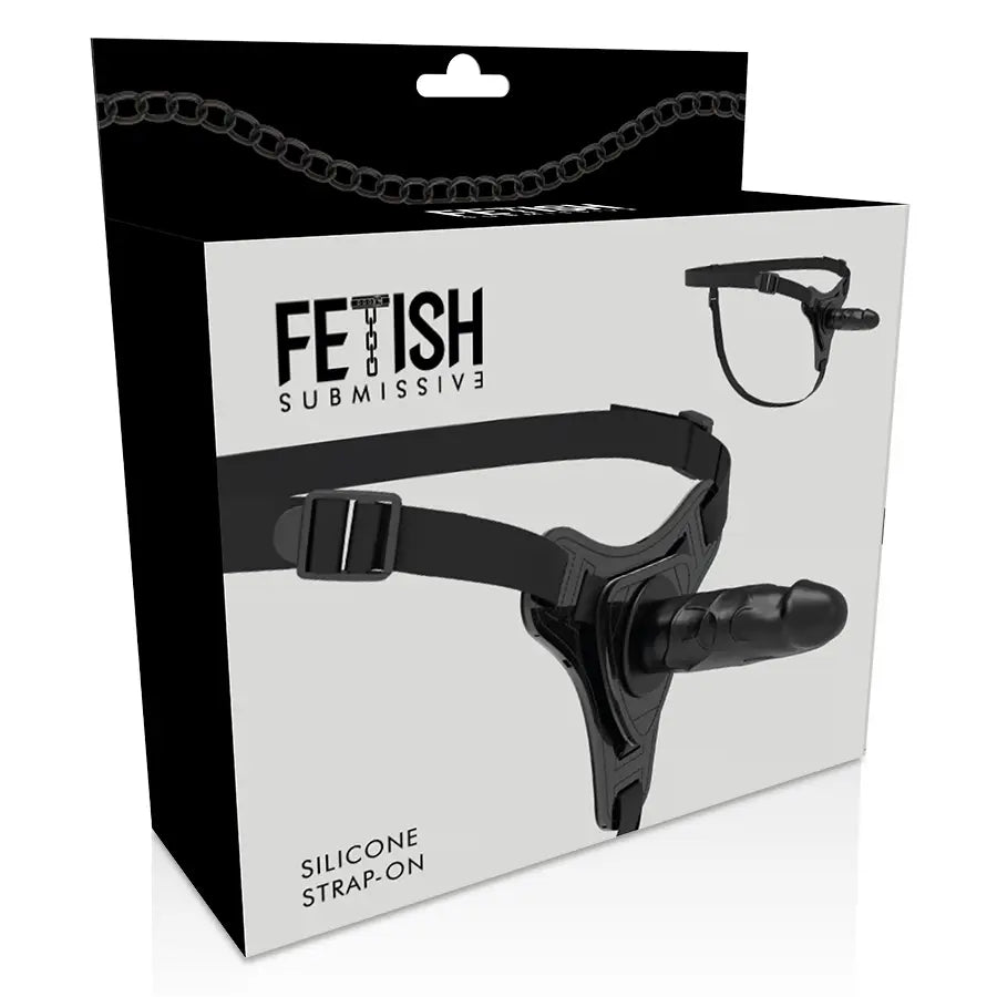 Fetish submissive harness - silicona negro realistic 15 cm